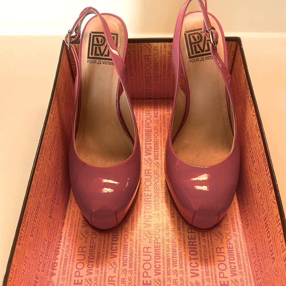 Pour la victoire vero cuocio “aria” heels in fuschia pink, size 7
